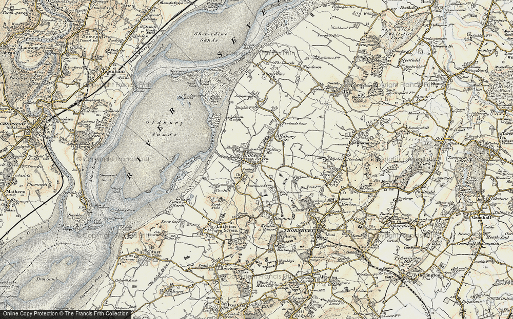 Old Map of Oldbury-on-Severn, 1899 in 1899