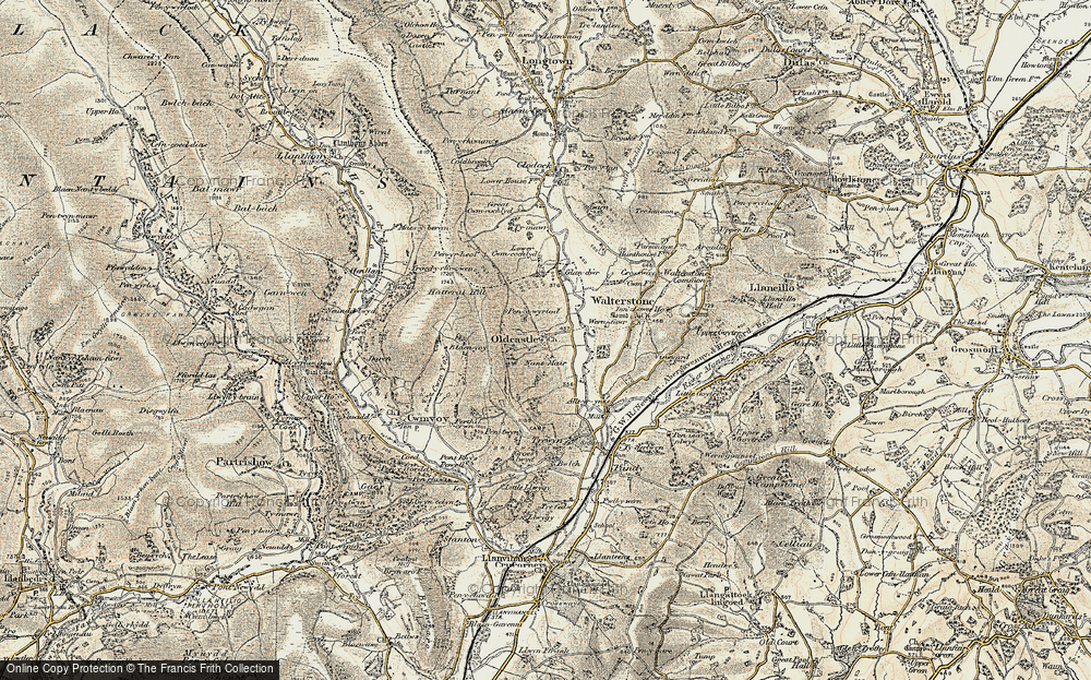 Old Map of Oldcastle, 1899-1900 in 1899-1900