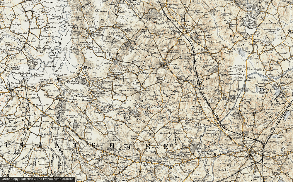 Old Map of Oldcastle Heath, 1902 in 1902