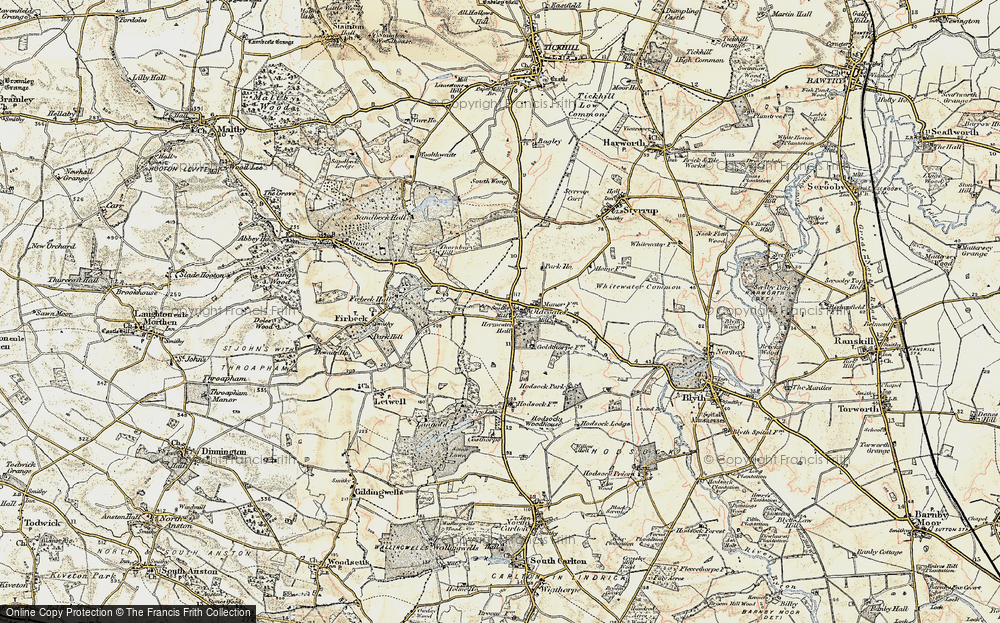 Old Map of Oldcotes, 1903 in 1903