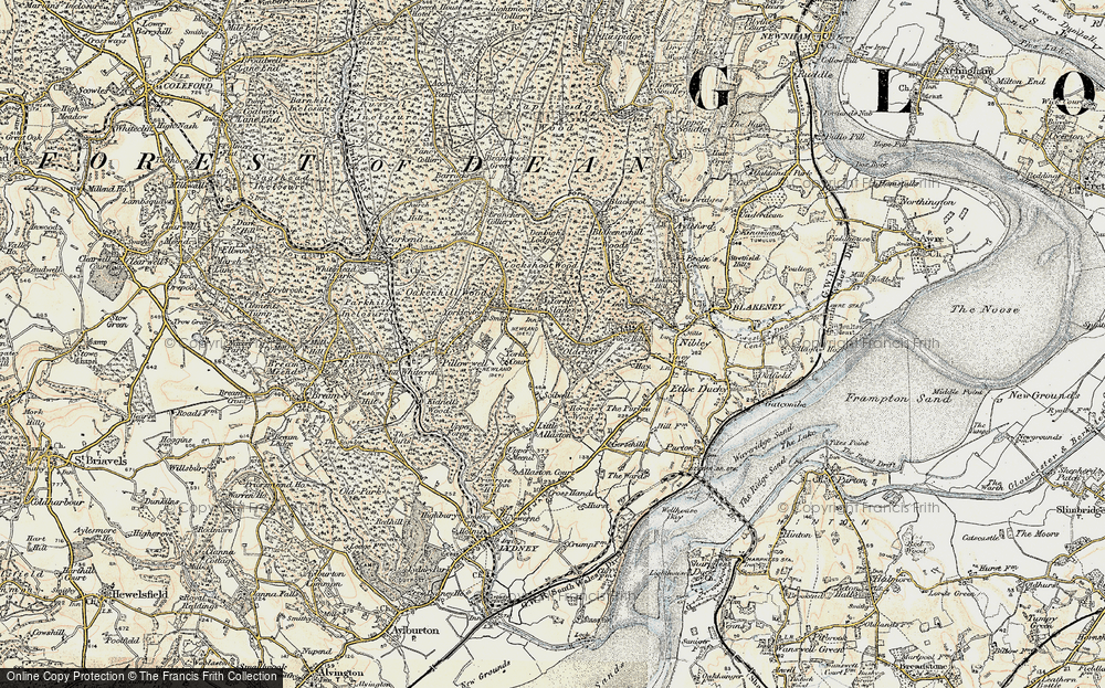 Old Map of Oldcroft, 1899-1900 in 1899-1900