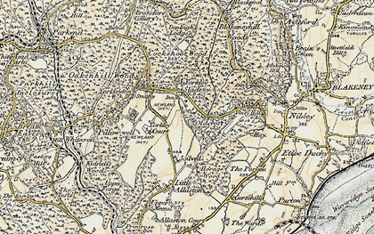 Old map of Oldcroft in 1899-1900