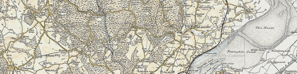 Old map of Oldcroft in 1899-1900
