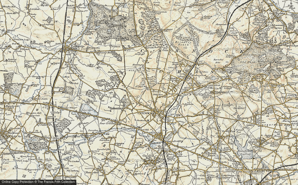 Old Map of Oldfallow, 1902 in 1902