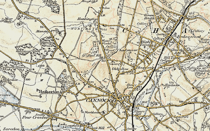 Old map of Oldfallow in 1902