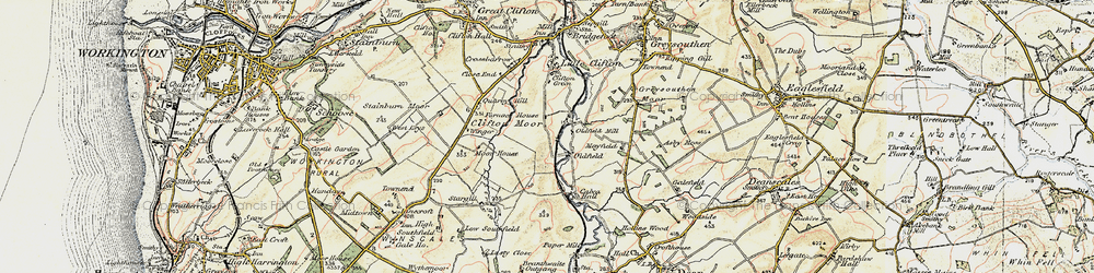 Old map of Oldfield in 1901-1904