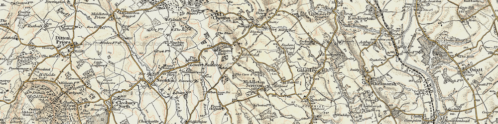 Old map of Oldfield in 1902