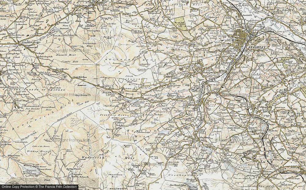 Old Map of Historic Map covering Withins Slack in 1903-1904