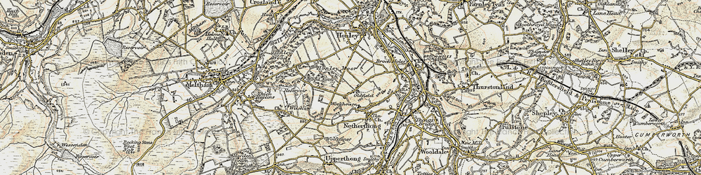 Old map of Oldfield in 1903