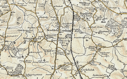 Old map of Oldhall Green in 1899-1901