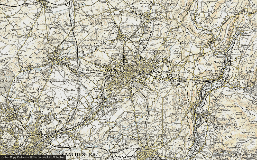 Old Map of Oldham, 1903 in 1903