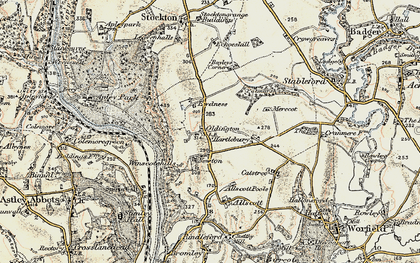 Old map of Oldington in 1902