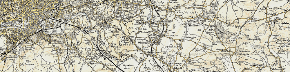 Old map of Oldland in 1899