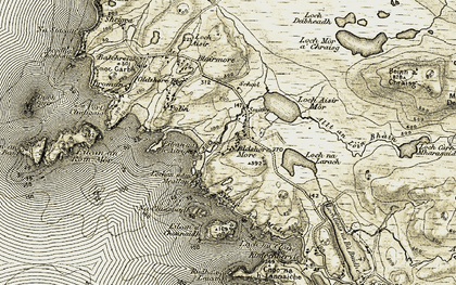 Old map of Allt an Lòin Bhàin in 1910