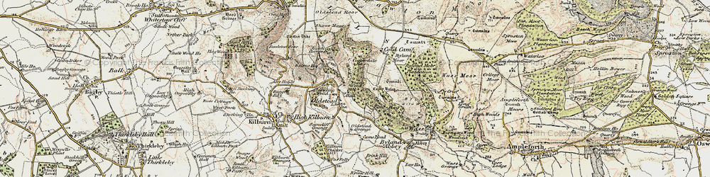 Old map of Sutton Bank in 1903-1904