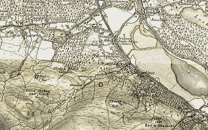 Old map of Allt Eiteachan in 1911-1912