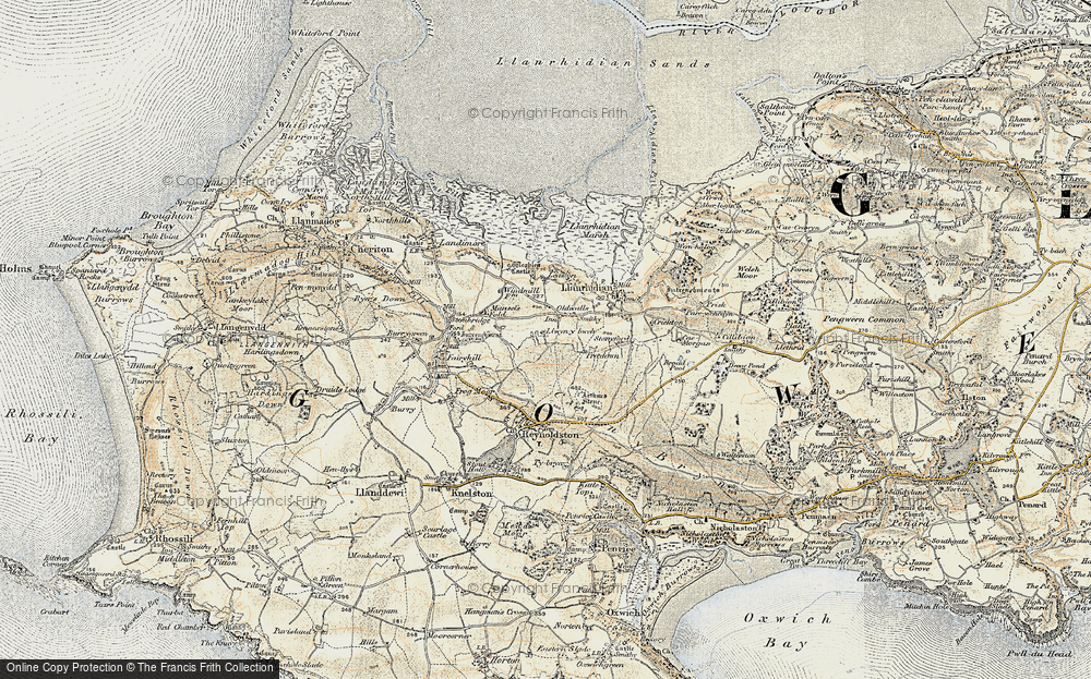 Old Map of Oldwalls, 1900-1901 in 1900-1901