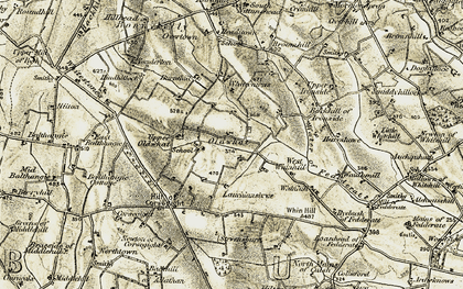 Old map of Whin Hill in 1909-1910