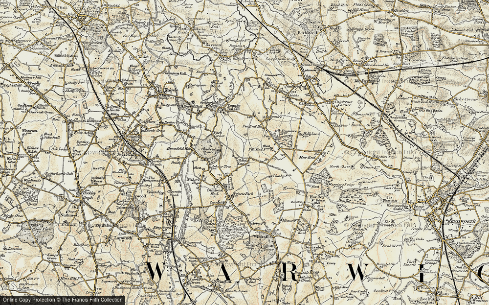 Old Map of Oldwich Lane, 1901-1902 in 1901-1902