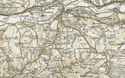 Old map of Oldwood Common in 1901-1902