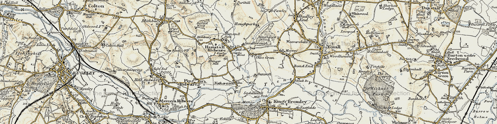 Old map of Olive Green in 1902