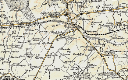 Old map of Olives in 1898-1899