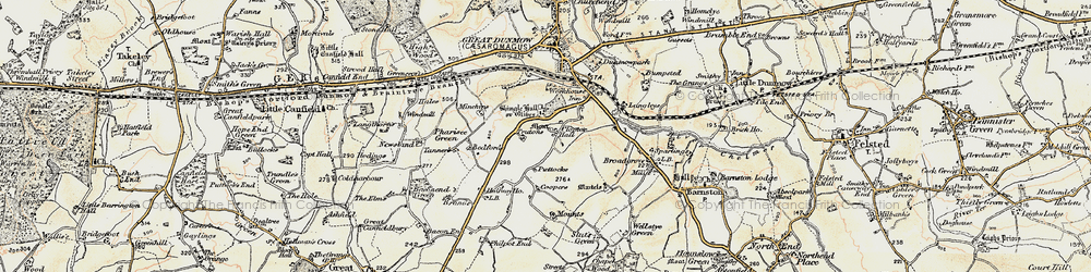 Old map of Olives in 1898-1899