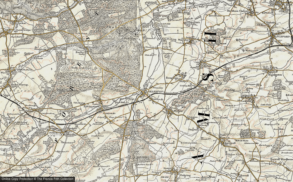 Old Map of Historic Map covering Bilhaugh in 1902-1903