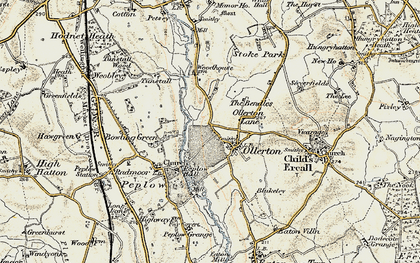 Old map of Ollerton in 1902