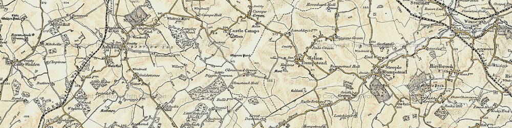 Old map of Olmstead Hall in 1898-1901