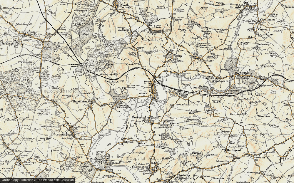 Old Map of Olney, 1898-1901 in 1898-1901