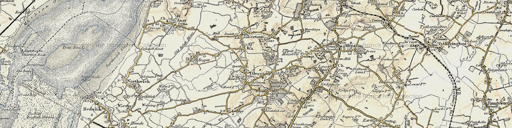 Old map of Olveston in 1899