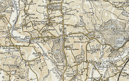 Old map of Ombersley in 1899-1902