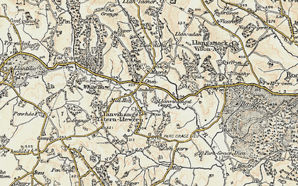Old map of Onen in 1899-1900