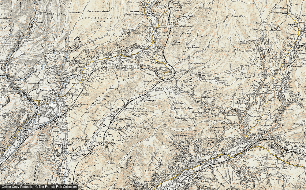 Old Map of Onllwyn, 1900-1901 in 1900-1901
