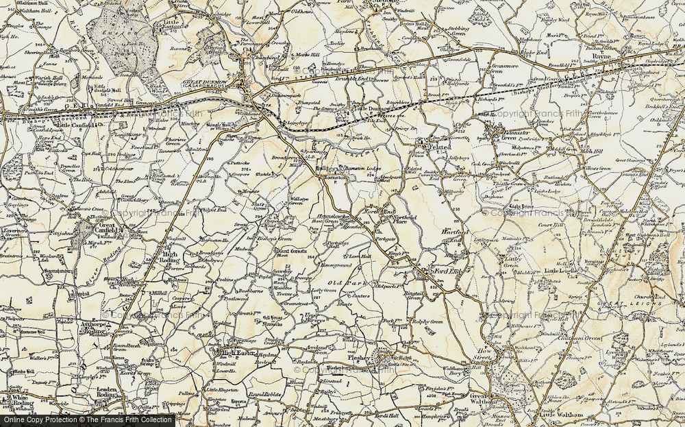 Old Map of Historic Map covering Barnston Lodge in 1898-1899