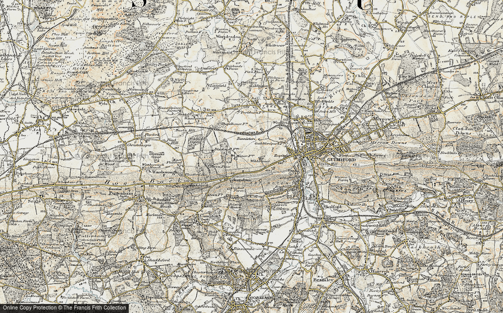 Old Map of Onslow Village, 1898-1909 in 1898-1909