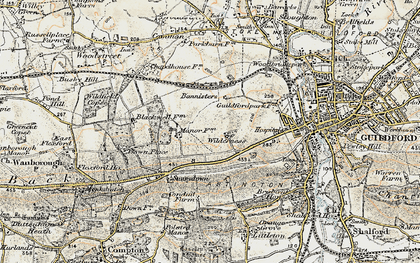 Old map of Onslow Village in 1898-1909