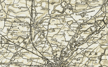 Old map of Onthank in 1905-1906