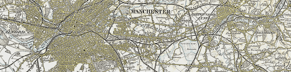 Old map of Openshaw in 1903