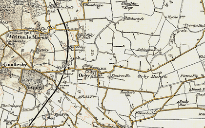 Old map of Orby in 1902-1903
