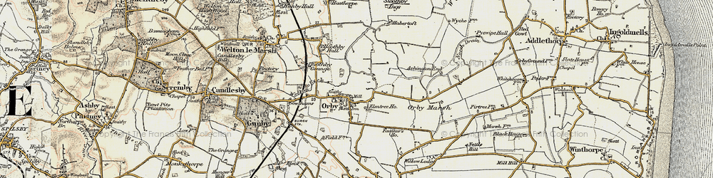Old map of Orby in 1902-1903