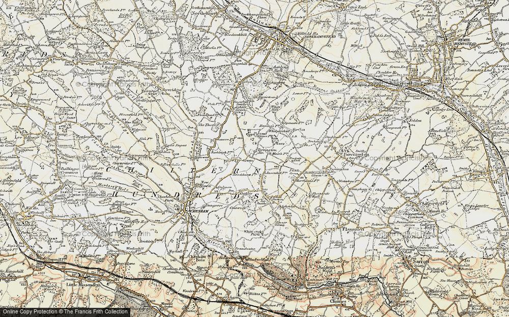 Old Map of Orchard Leigh, 1897-1898 in 1897-1898