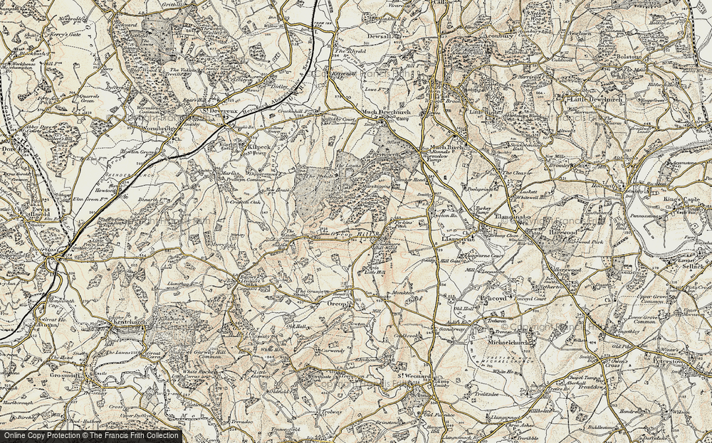 Old Map of Orcop Hill, 1900 in 1900