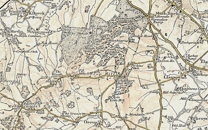 Old map of Orcop Hill in 1900