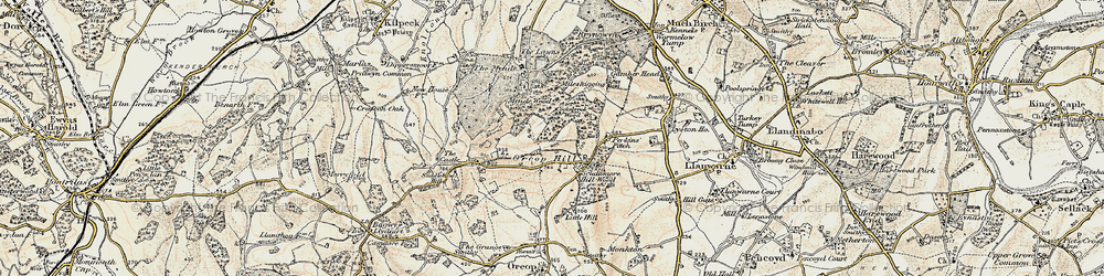Old map of Orcop Hill in 1900