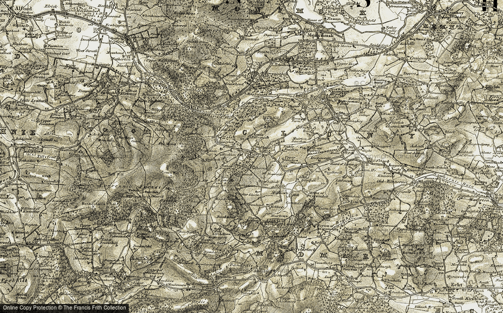 Old Map of Ordhead, 1908-1909 in 1908-1909