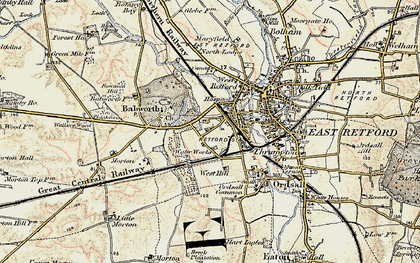 Old map of Ordsall in 1902-1903