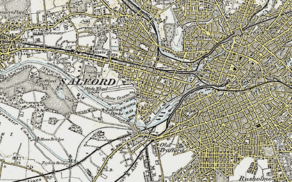 Old map of Ordsall in 1903