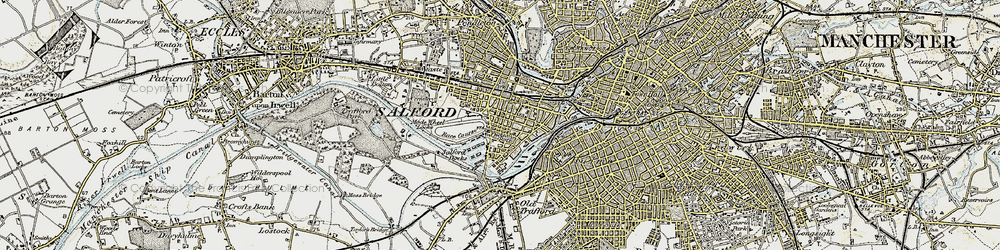 Old map of Ordsall in 1903
